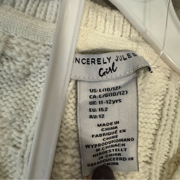 Sincerely Jules Girl two piece sweater vest and faux suede skirt set size 10/12 - Picture 2 of 4